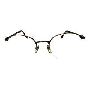 Mila Schon Women's‎ Eyeglasses MOD 3068 Gold and Brown Half Rim Vintage H3567